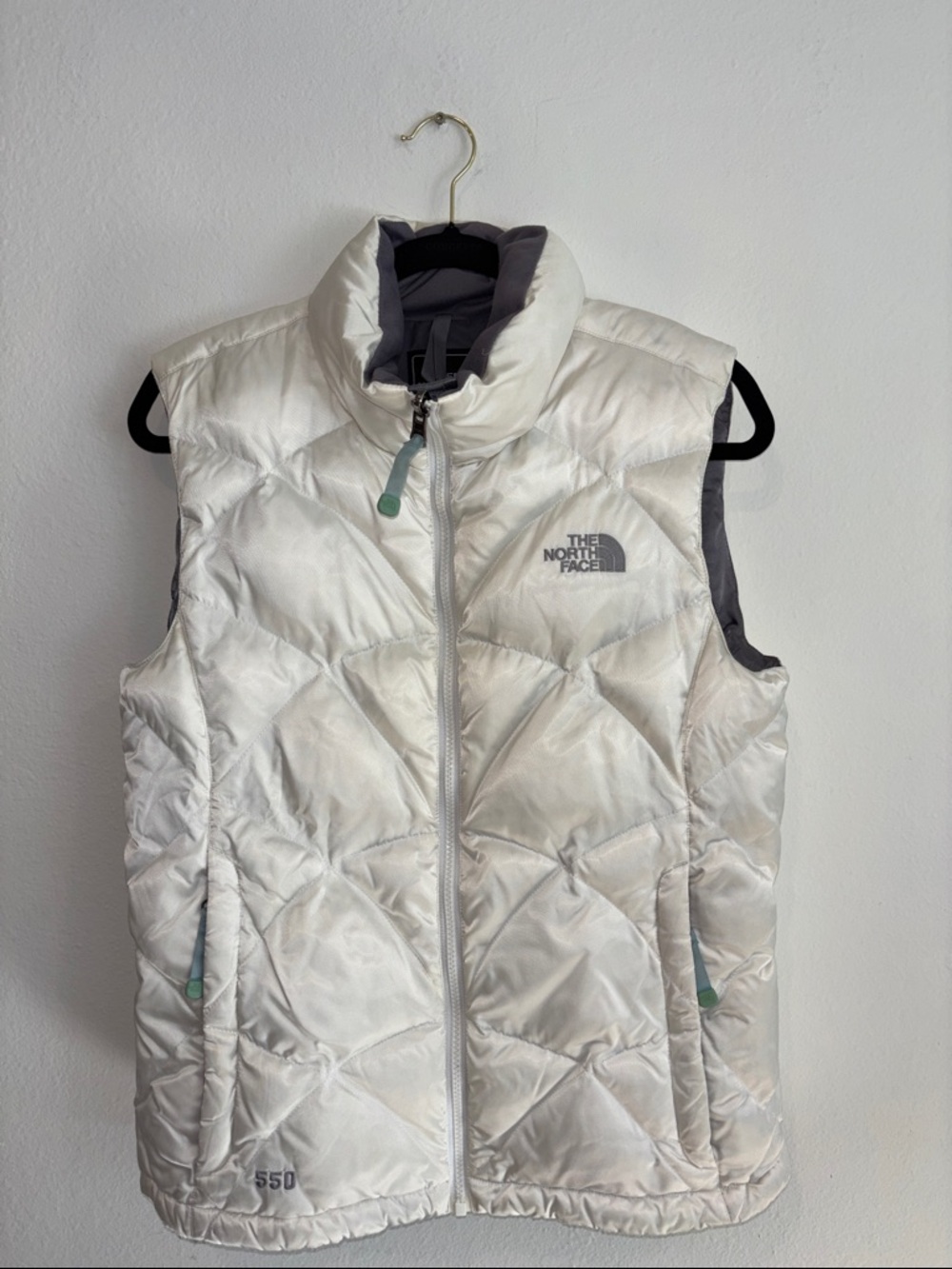 The North Face Medium white down vest
